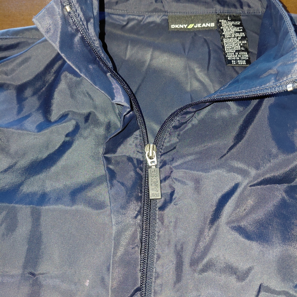 DKNY Jeans LG navy blue windbreaker, NWT